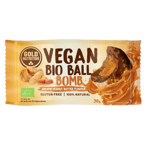 Gold Nutrition Vegan ball bomb arašídové máslo BIO 30 g - expirace